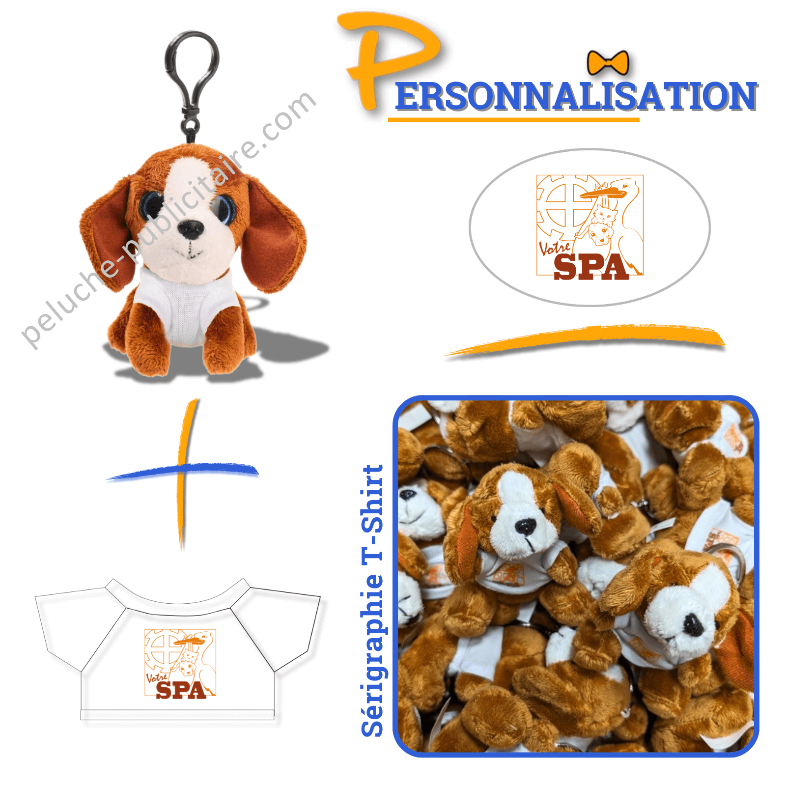 ajout de logo peluche chien SPA ajout de logo peluche chien SPA