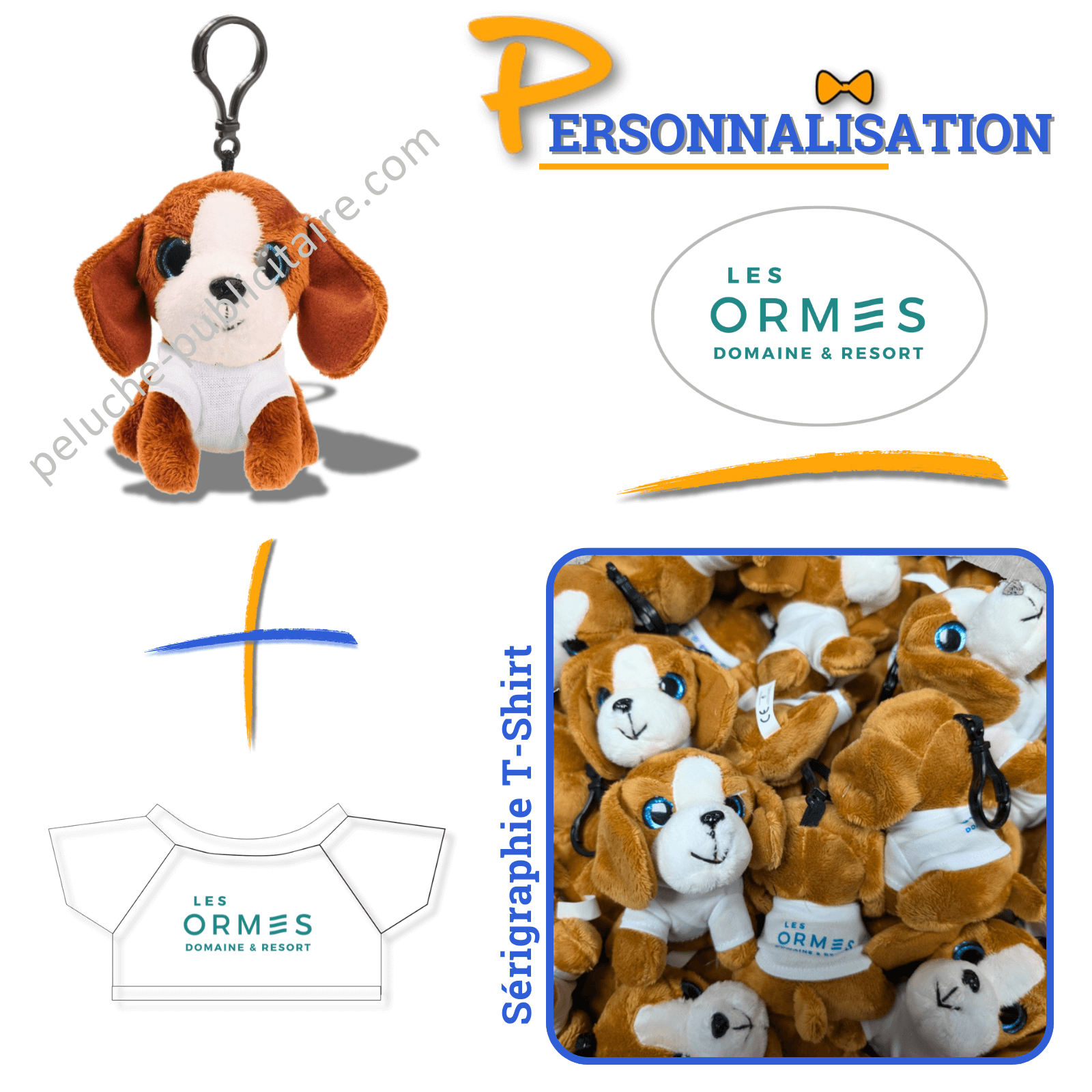 peluche chien à personnaliser avec logo les ormes peluche chien à personnaliser avec logo les ormes