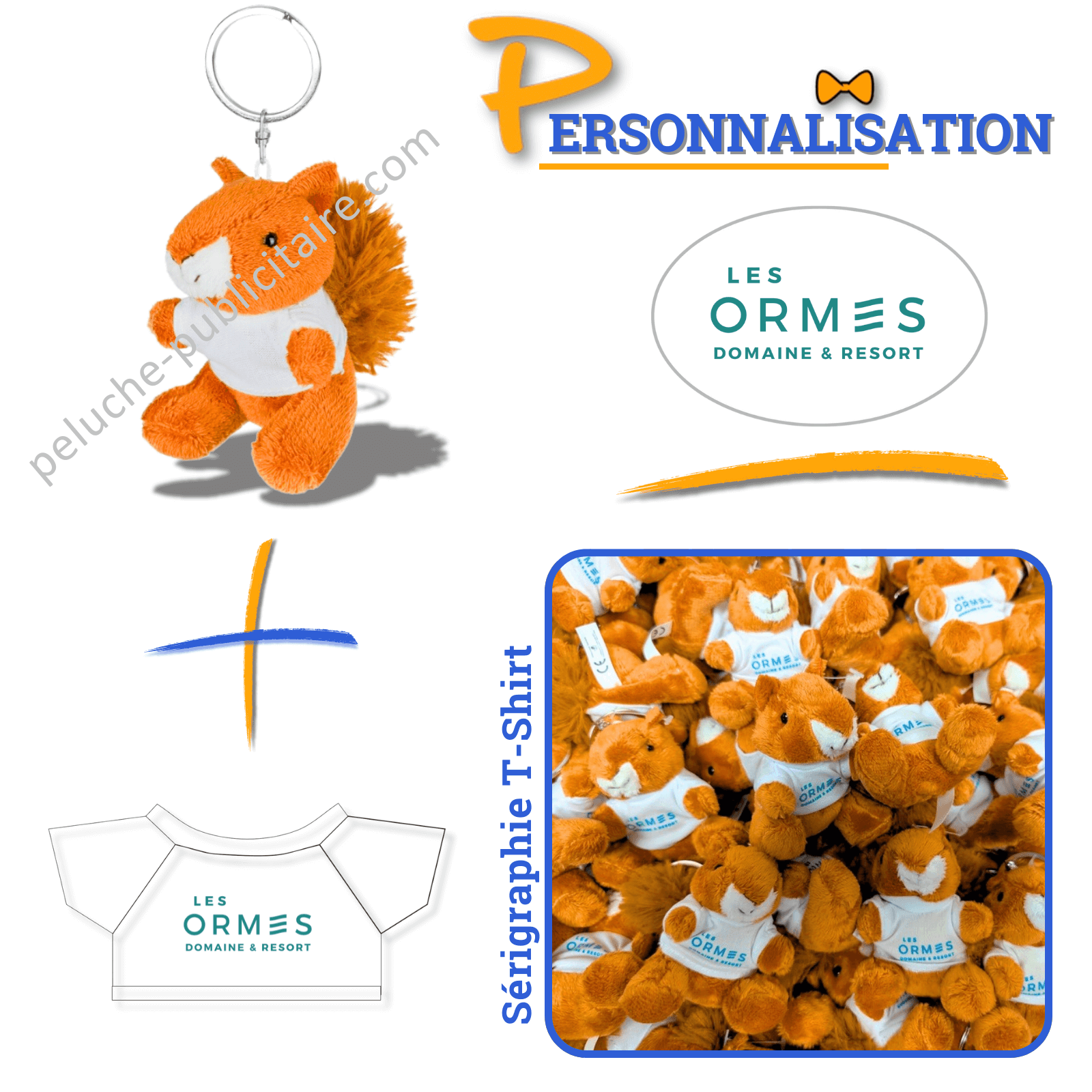 ajout de logo sur t shirt peluche personnalisée ecureuil les ormes ajout de logo sur t shirt peluche personnalisée ecureuil les ormes
