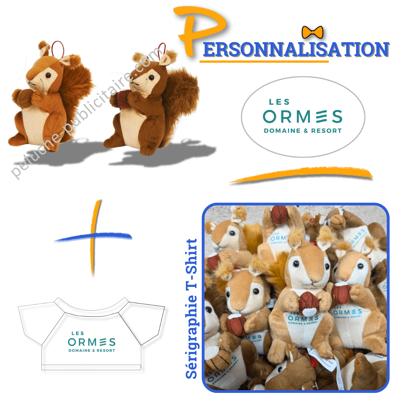peluche à personnaliser avec logo écureuil les ormes peluche à personnaliser avec logo écureuil les ormes