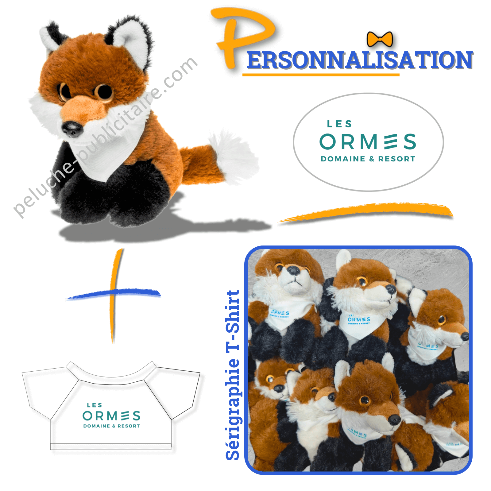 personnalisation peluche logo renard les ormes personnalisation peluche logo renard les ormes