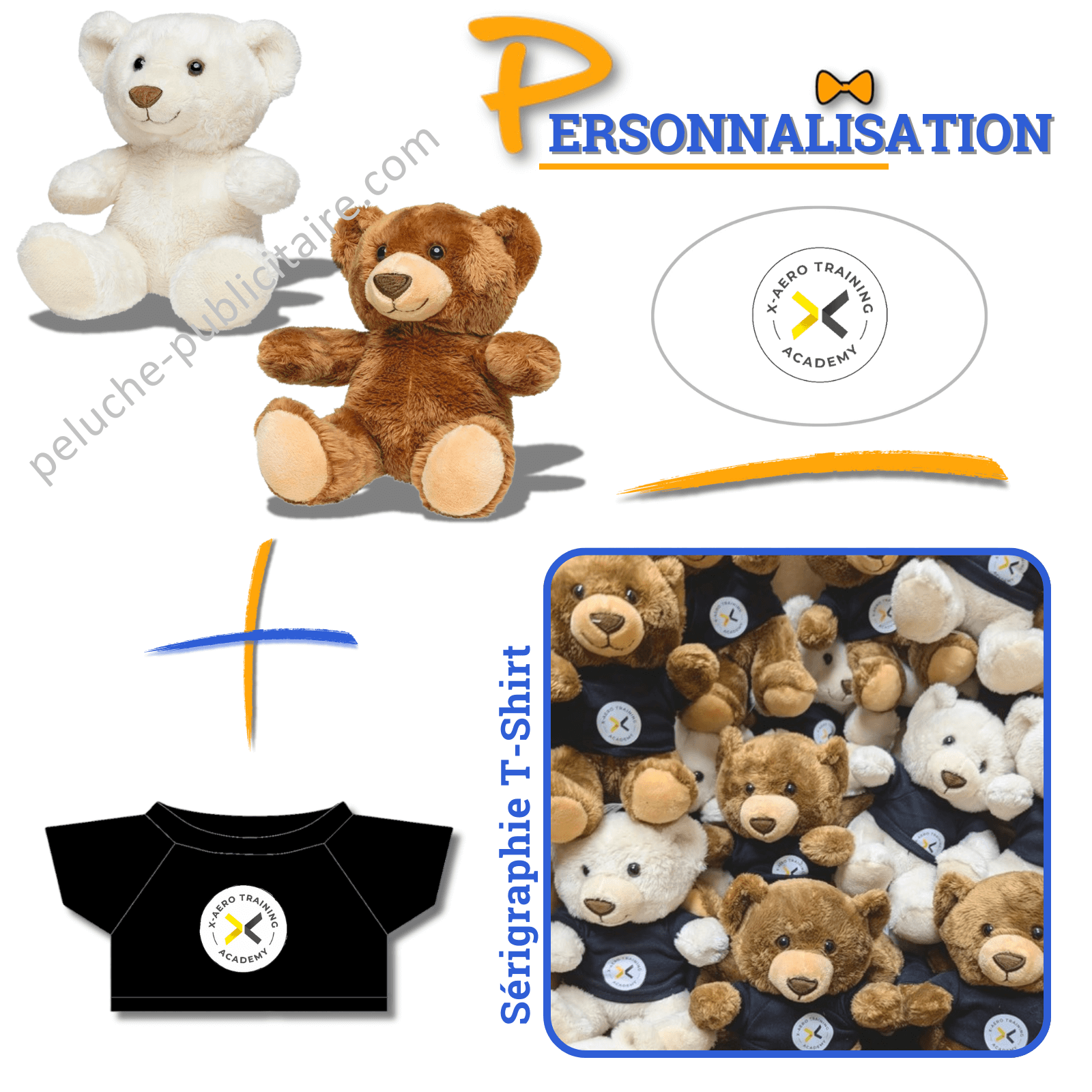 peluche ours personnalisée avec logo X aero peluche ours personnalisée avec logo X aero